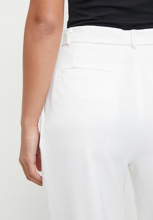 Me&B - Tailored carrot leg pants in milk - milk