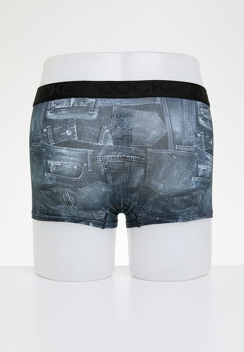 Jockey - BOT Pouch Trunk 2 Pack - Denim & Grey Melange