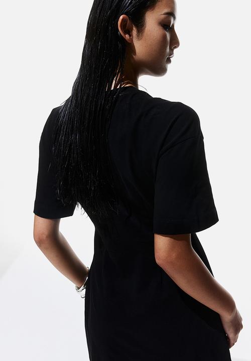 H&M - Waisted t-shirt dress - black