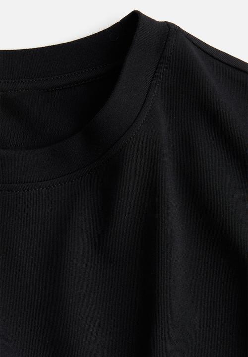 H&M - Waisted t-shirt dress - black