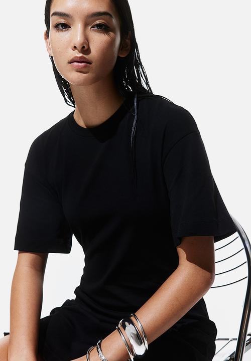 H&M - Waisted t-shirt dress - black