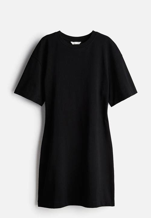 H&M - Waisted t-shirt dress - black
