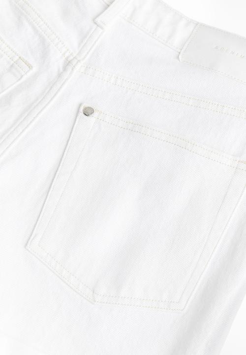 H&M - Mom ultra high denim shorts - white