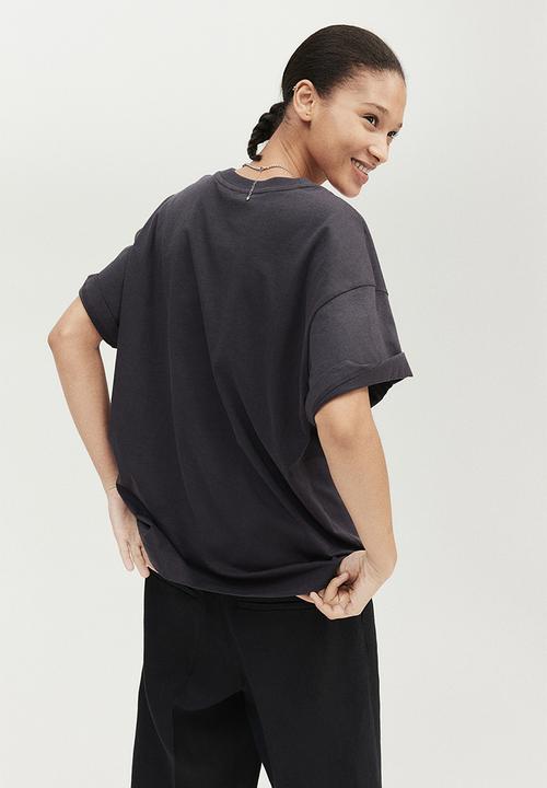 H&M - Long printed T-shirt - dark grey def leppard
