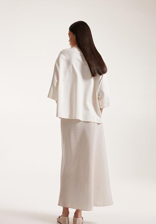 H&M - Maxi skirt - light beige