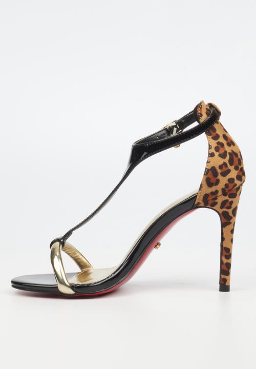 Miss Black - Jazz 26 ankle strap heel - black combo