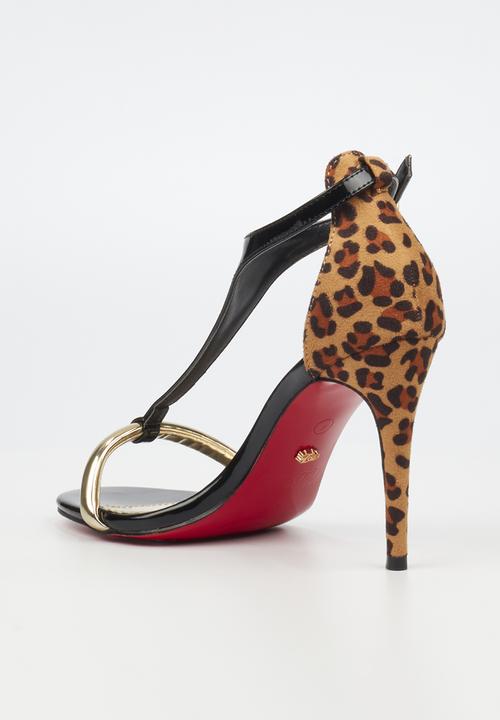 Miss Black - Jazz 26 ankle strap heel - black combo