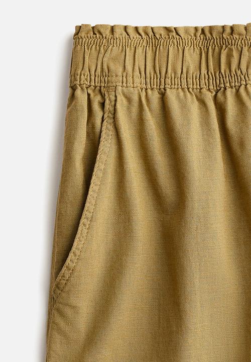 H&M - Ankle-length linen trousers - khaki green