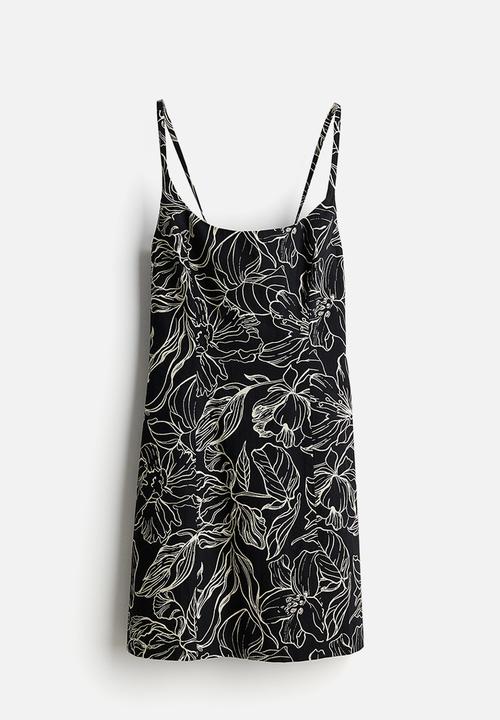 H&M - Strappy dress - black floral