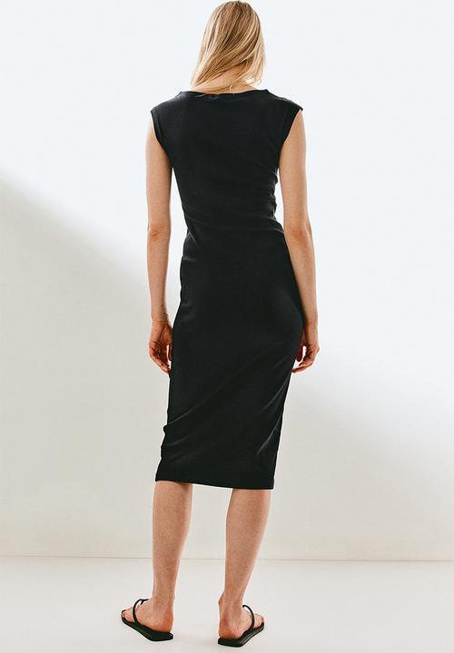 H&M - Boat-neck jersey dress - black