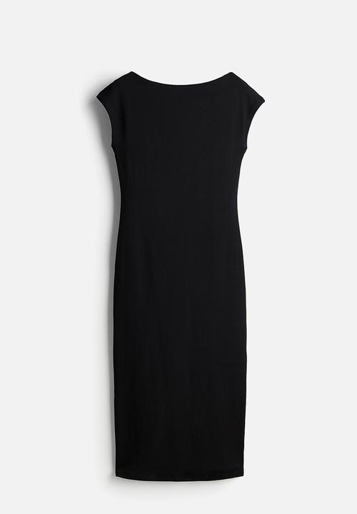 H&M - Boat-neck jersey dress - black