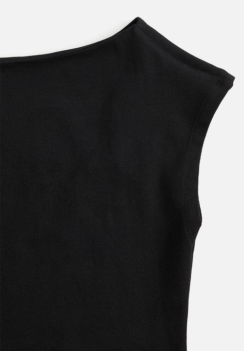 H&M - Boat-neck jersey dress - black