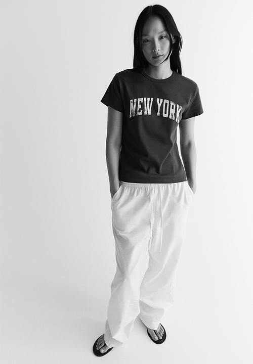 H&M - Fitted T-shirt - grey