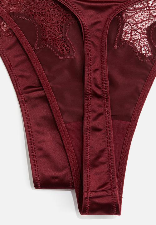 H&M - 2-Pack microfibre tanga thong briefs - red