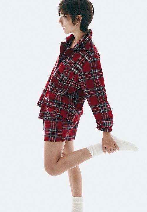 H&M - Cotton pyjamas - dark red