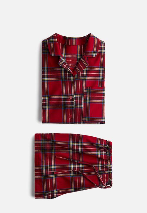 H&M - Cotton pyjamas - dark red