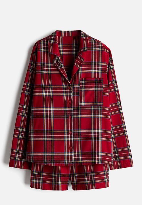 H&M - Cotton pyjamas - dark red