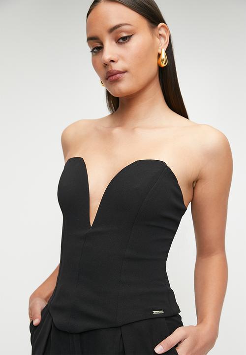 SISSY BOY - A Moment: Corset Top With V-Wire - Black