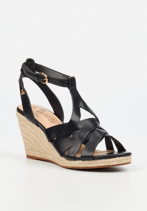 Butterfly Feet - Drayco 15 wedge heel - black