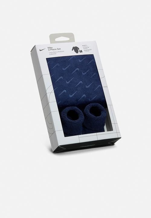 Nike - Nhn 2pc velour  swoosh box set - midnight navy