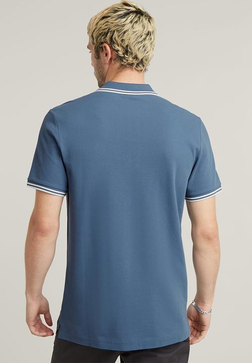 G-STAR - Dunda slim stripe polo s\s - avio