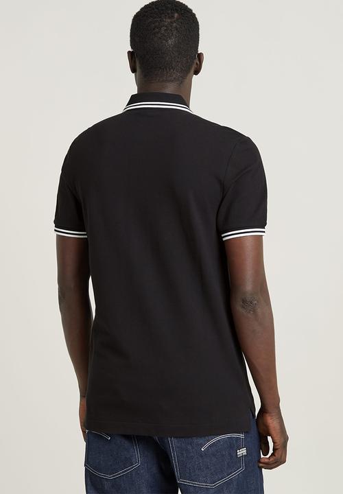 G-STAR - Dunda slim stripe polo s\s - dk black