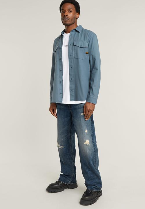 G-STAR - Marine Slim shirt l\s - avio gd