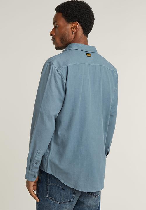 G-STAR - Marine Slim shirt l\s - avio gd