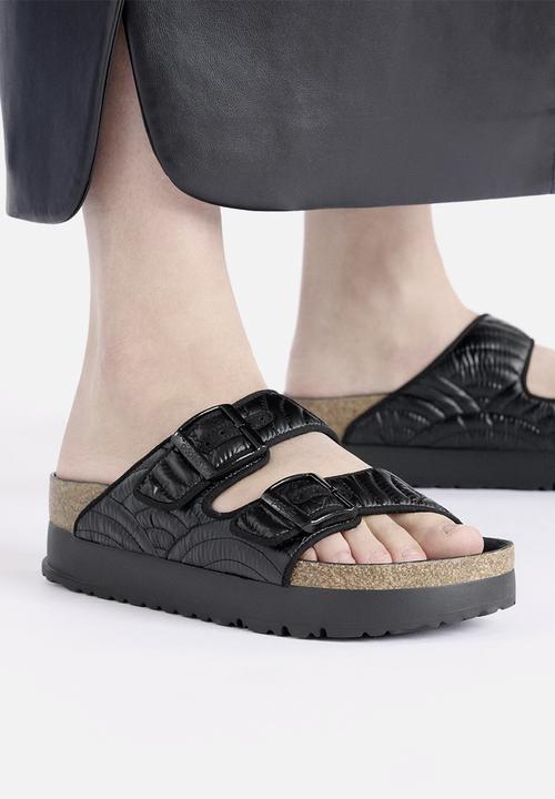 Birkenstock - Arizona platform narrow - puff black