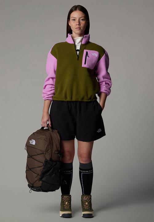 The North Face - W Yumiori ¼ Zip - Forest Olive-Dragonfruit-Tnf Black