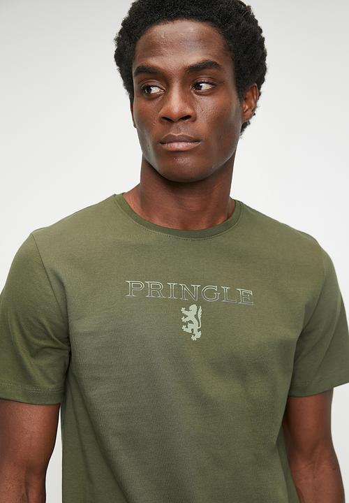 Pringle of Scotland - Ezra short sleeves logo crew tee - fatigue