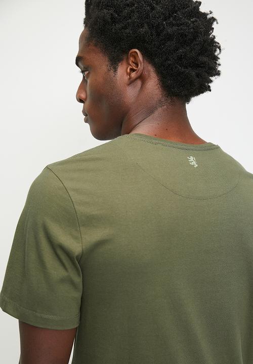 Pringle of Scotland - Ezra short sleeves logo crew tee - fatigue