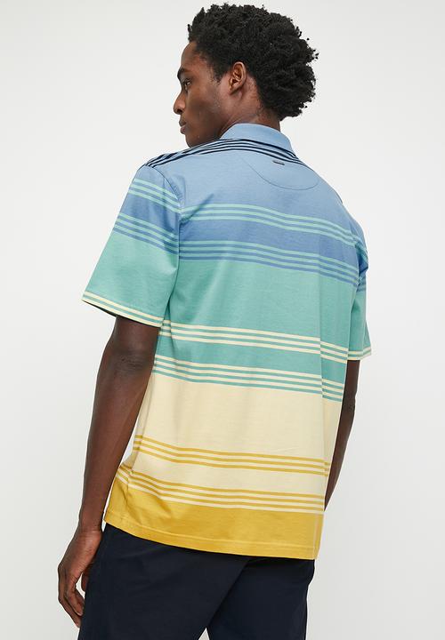 POLO - Bold Stripe Dm Short sleeve Golfer - Yellow
