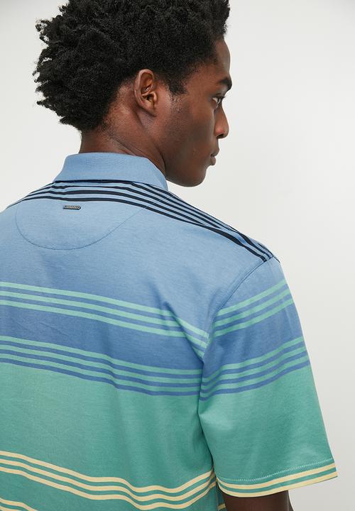 POLO - Bold Stripe Dm Short sleeve Golfer - Yellow