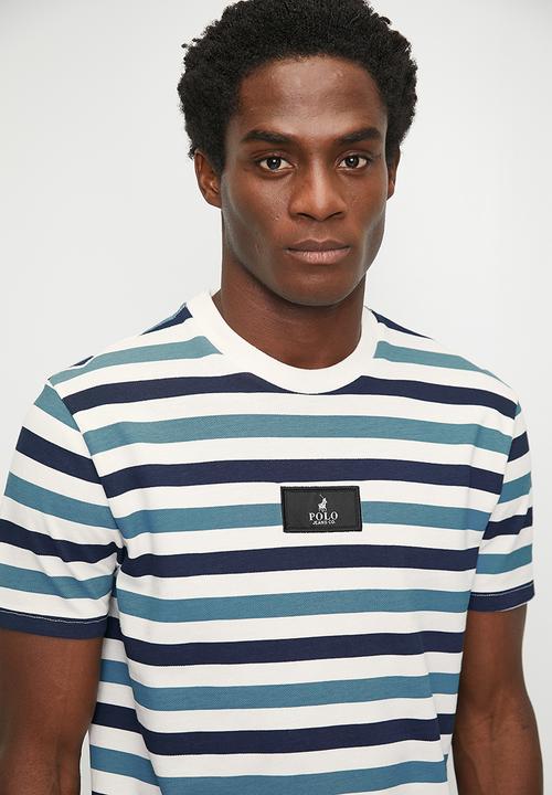 POLO - Lizwe Pjc Overdyed Stripe Pique Short sleeve Tee - Blue