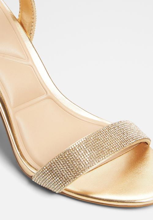 ALDO - Rhiannon Ankle Strap Block Heel  - Gold