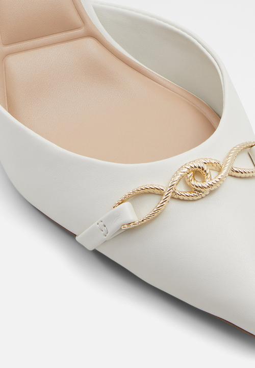 ALDO - Carnforth Slingback Block Heel - White & Bone