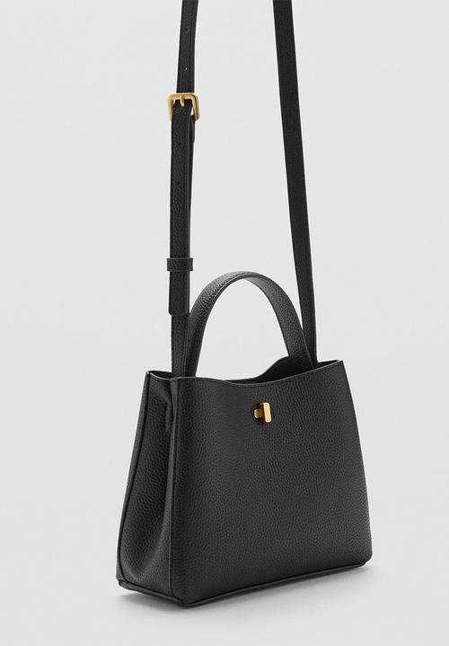 MANGO - Bucket bag pedra - black