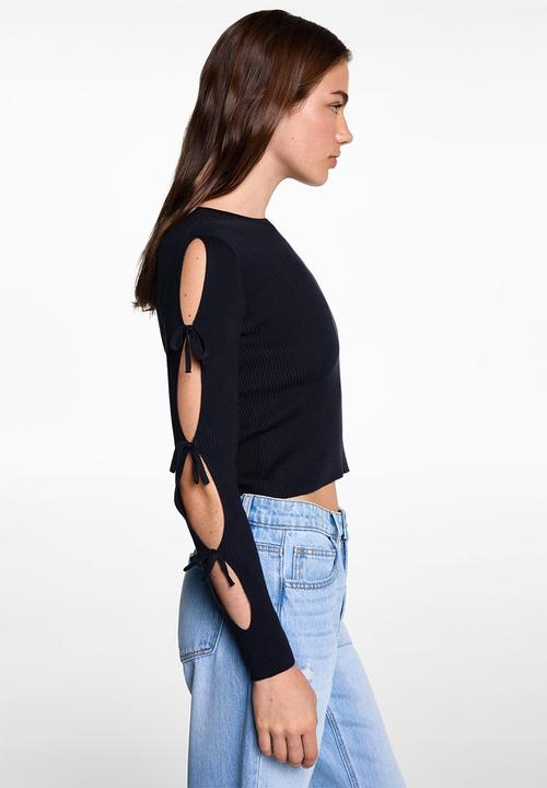 MANGO - Sweater lazos - navy