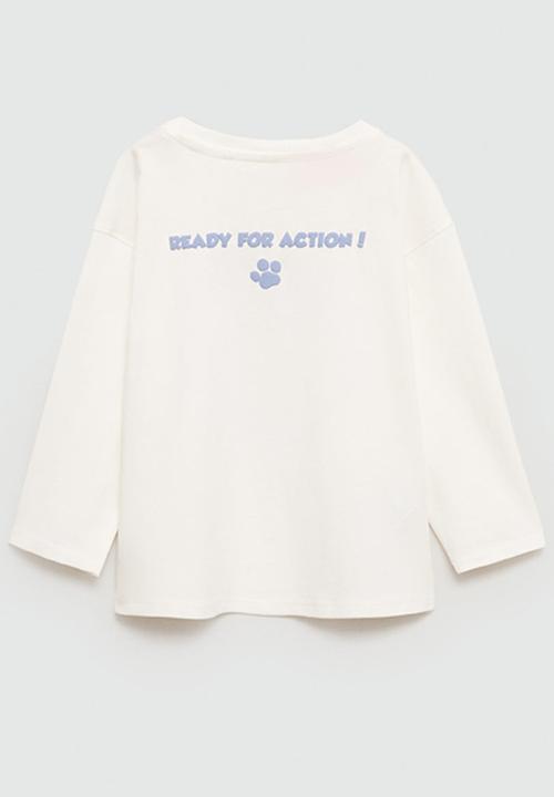 MANGO - T-shirt pawteam - white