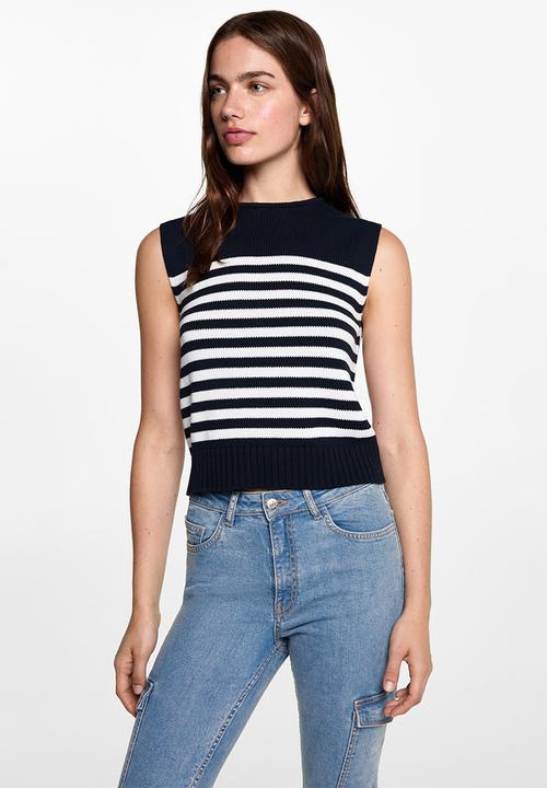 MANGO - Jeans flarecar - open blue