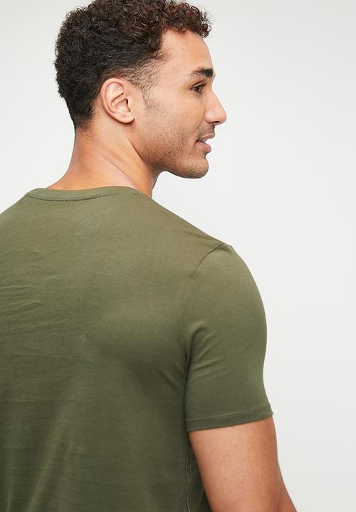 GUESS - CN Ss Original Logo Tee - Olive Morning