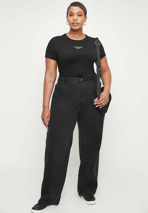 Tommy Hilfiger - Plus tjw slim essential logo 1 short sleeve ext - black