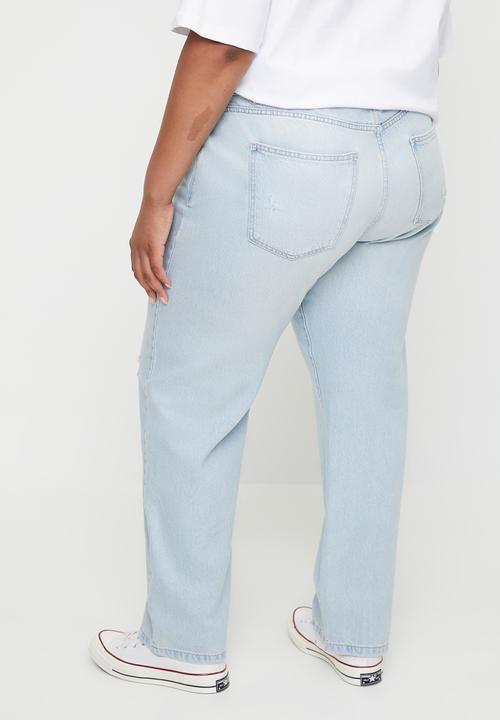 Cotton On - Plus Original Straight Jean - Air Blue Worn
