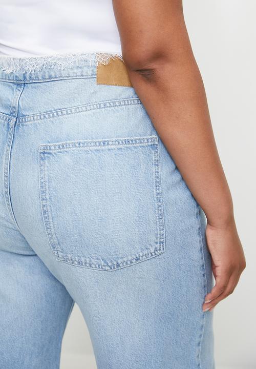 Cotton On - Plus Super Baggy Jean - Cloud Blue/Lace
