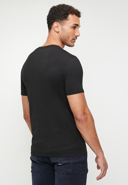 GUESS - Crew neck short sleeve original logo tee - jet black a996	