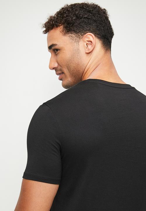 GUESS - Crew neck short sleeve original logo tee - jet black a996	