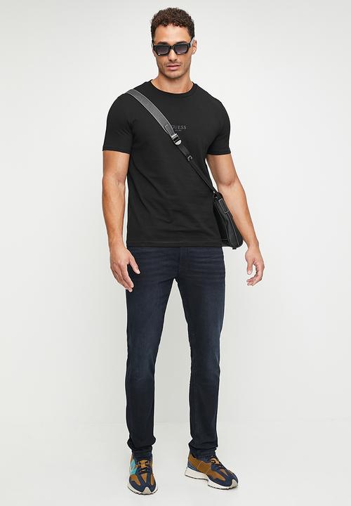 GUESS - Aidy crew neck short sleeve tee - jet black a996