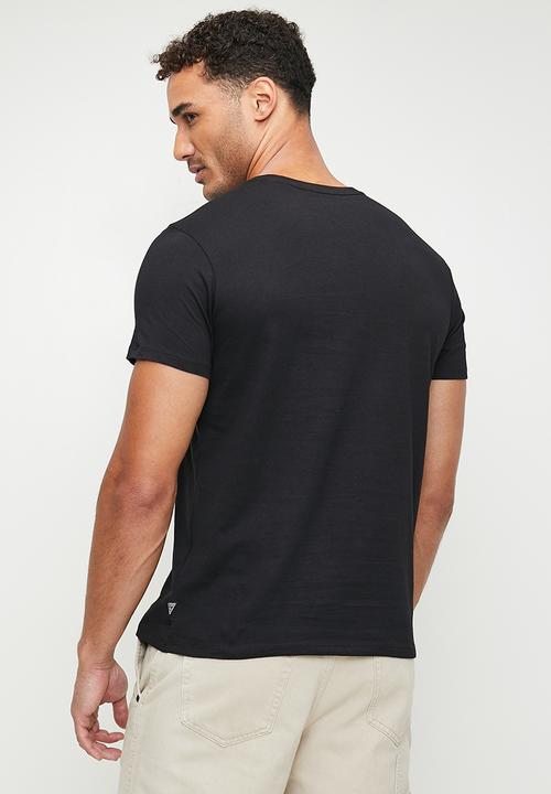 GUESS - Short sleeve bs city of palms tee - jet black a996