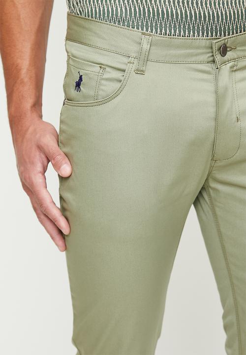 POLO - Ethan 5 Pocket Slim Leg Trouser - Sage